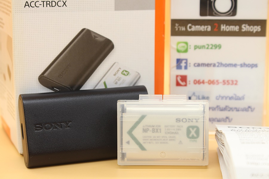 ขาย Sony ACC-TRDCX Battery and Travel DC Charger Sony NP-BX1 (มือสองของแท้ ) สภาพสวย อุปกรณ์ครบกล่อง  อุปกรณ์และรายละเอียดของสินค้า 1.Sony ACC-TRDCX Batter